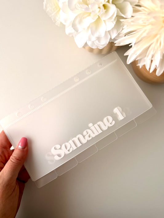 Lot des semaines - Enveloppes à Onglet -Transparent- A6