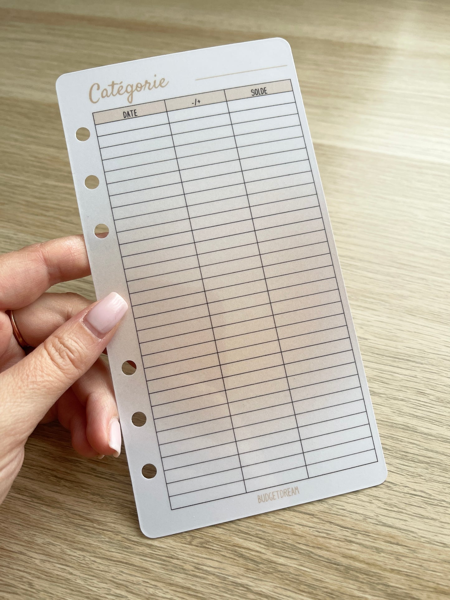 Tracker - Planche de garde A6 - Beige