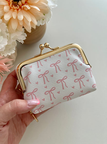 Porte-monnaie ZP - Noeuds Rose