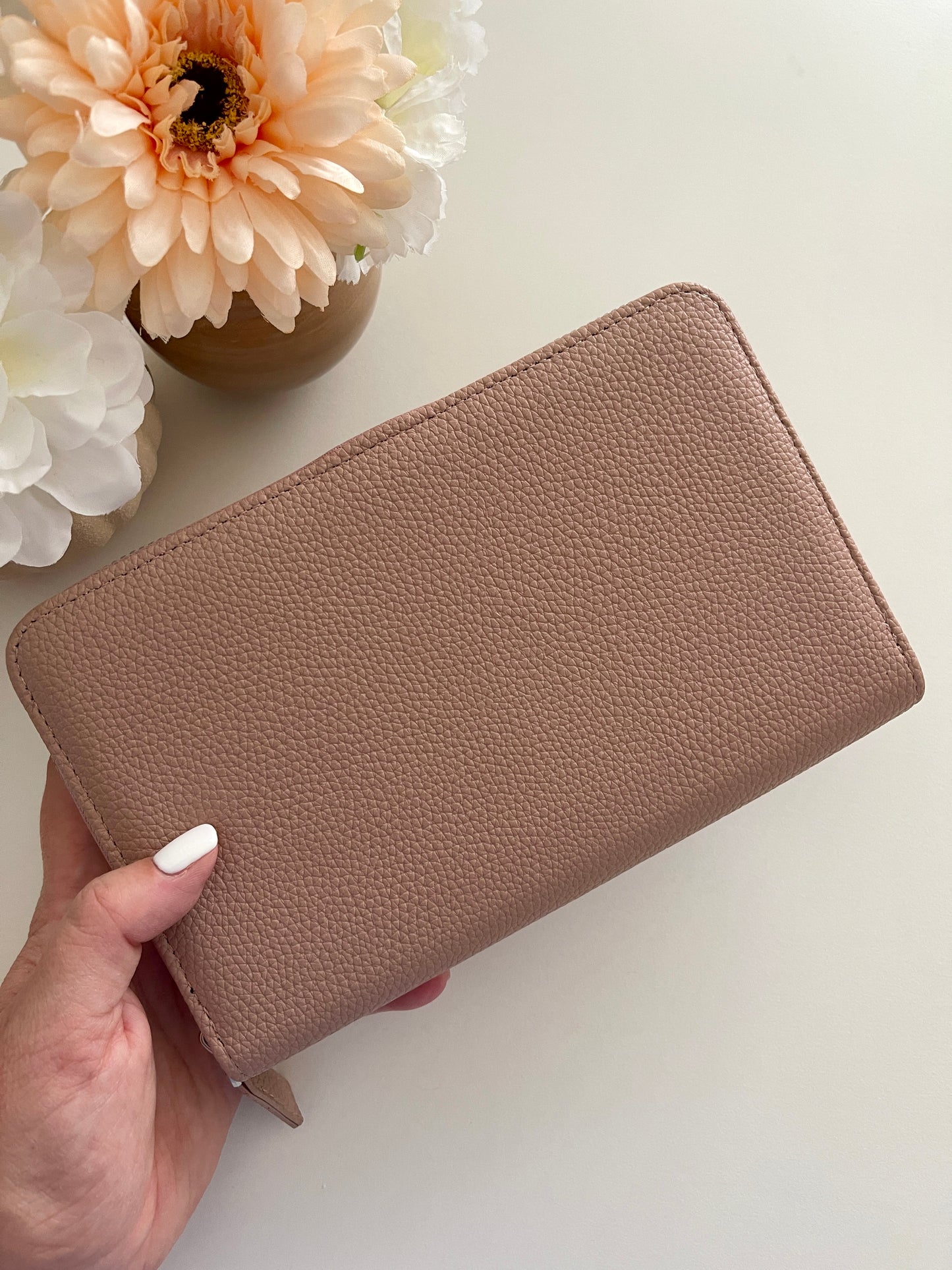 Porte-feuille Rose-Taupe + Trackers