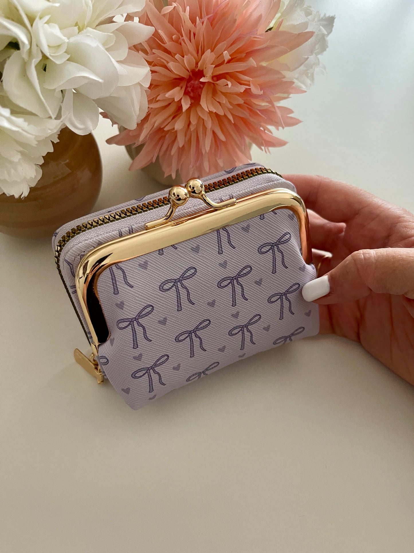 Porte-monnaie ZP - Noeuds Violet