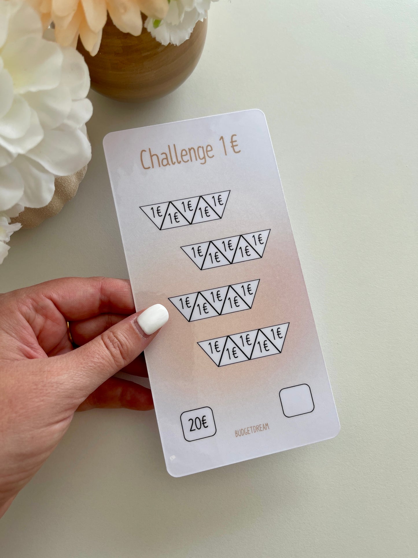 Challenge petit montant - A6 Portrait - Beige