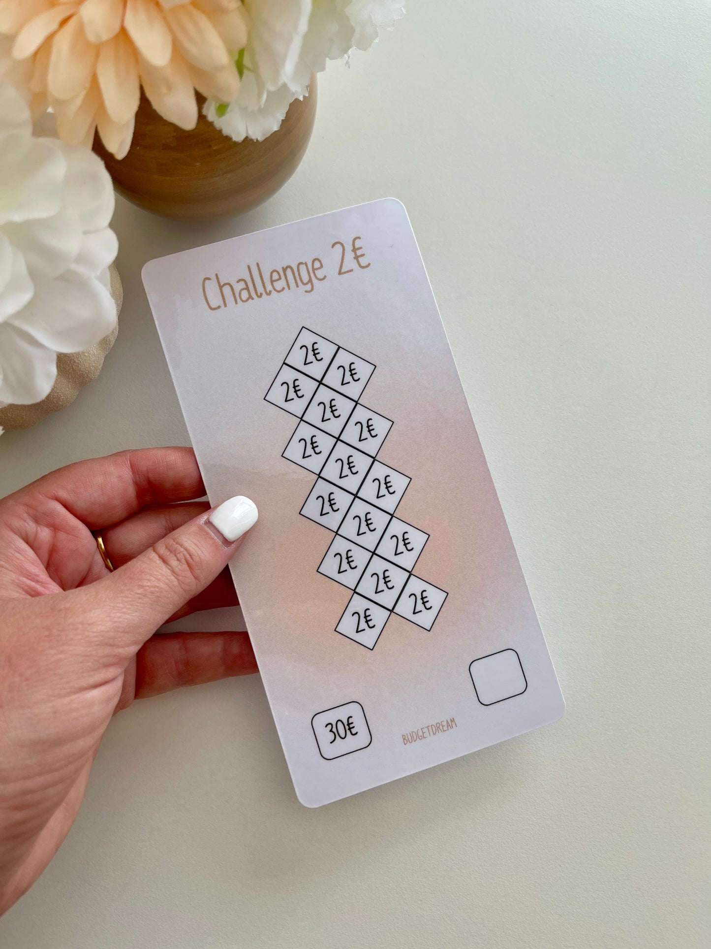 Challenge petit montant - A6 Portrait - Beige