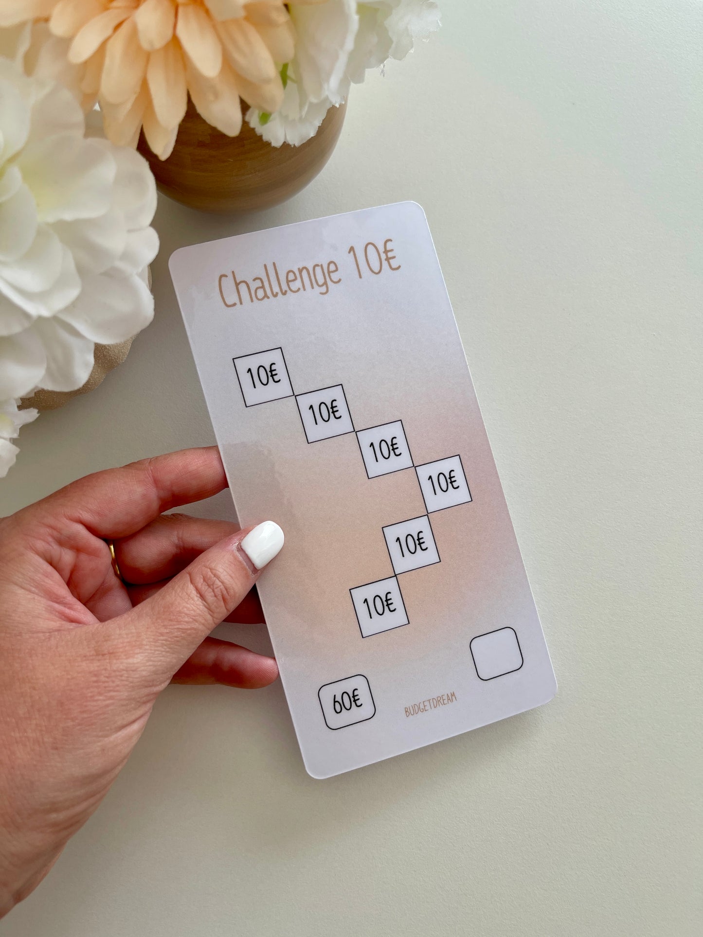 Challenge petit montant - A6 Portrait - Beige