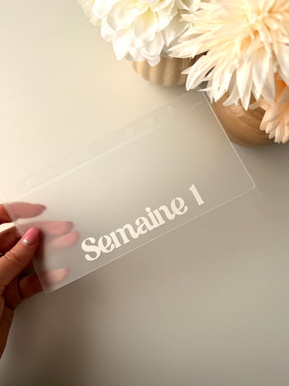 Lot des semaines - Enveloppes à Onglet -Transparent- A6