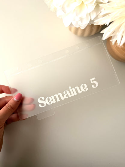 Lot des semaines - Enveloppes à Onglet -Transparent- A6