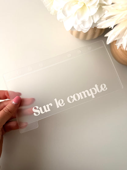 Lot des semaines - Enveloppes à Onglet -Transparent- A6