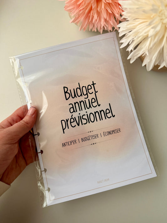 Recharge Budget annuel prévisionnel - Cahier - Mon budget journal